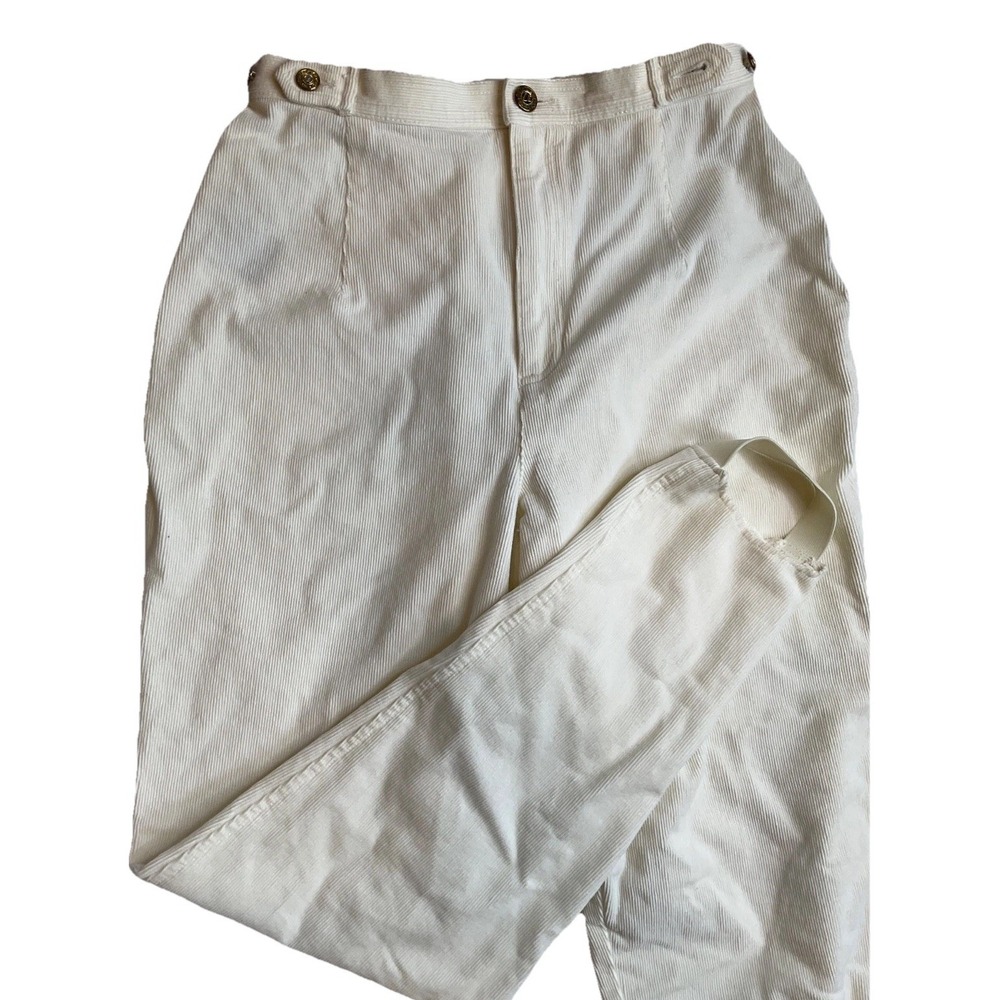 VTG 80s Stirrup Pants Corduroy Lizwear Size 8 Preppy Equestrian Retro 90s Trend